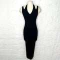 ALAIA - Black ribbed jersey sheath dress