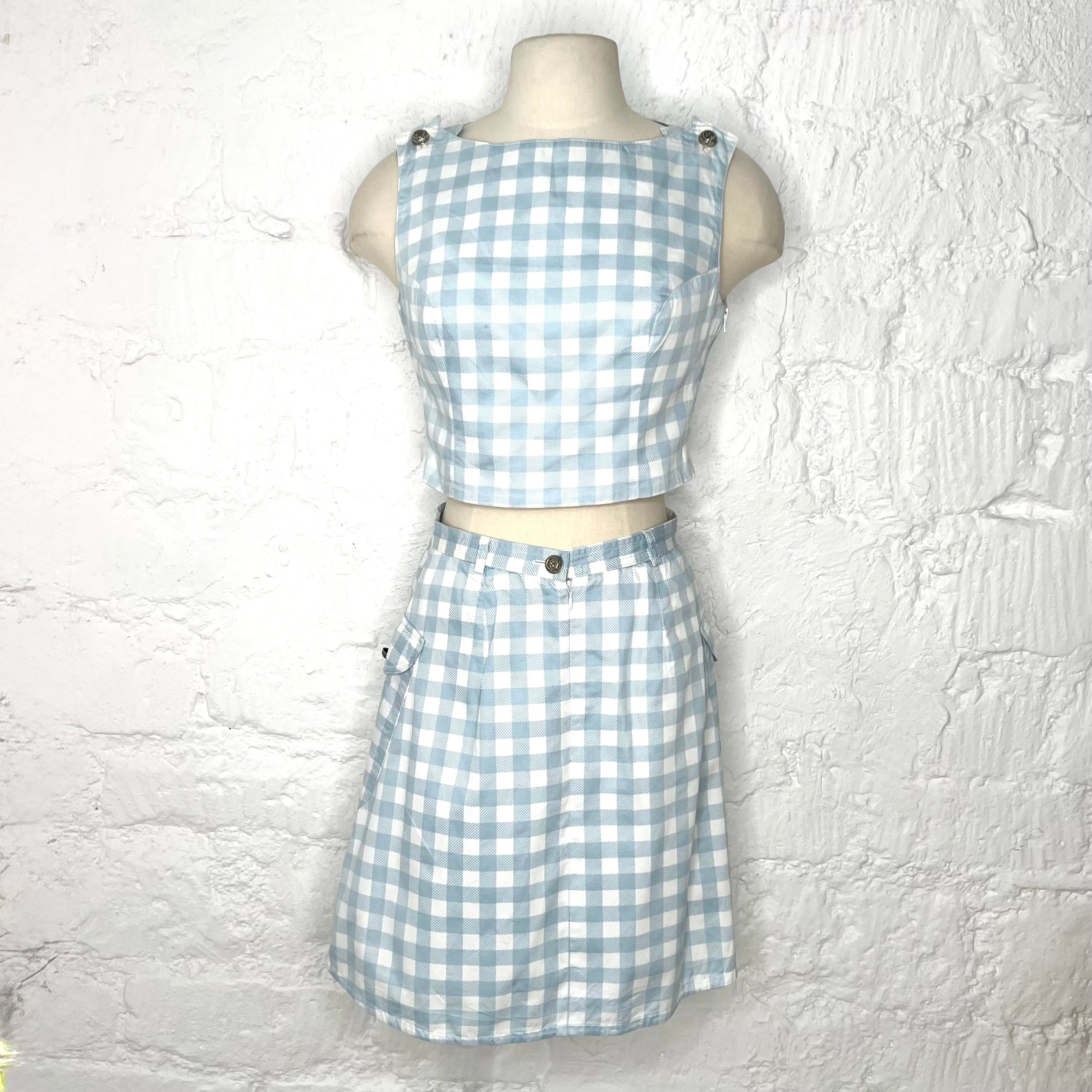 VERSUS - Blue & white checkered set