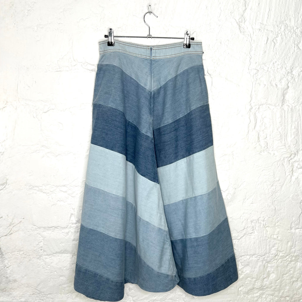 ZIMMERMANN - Blue denim midi long skirt