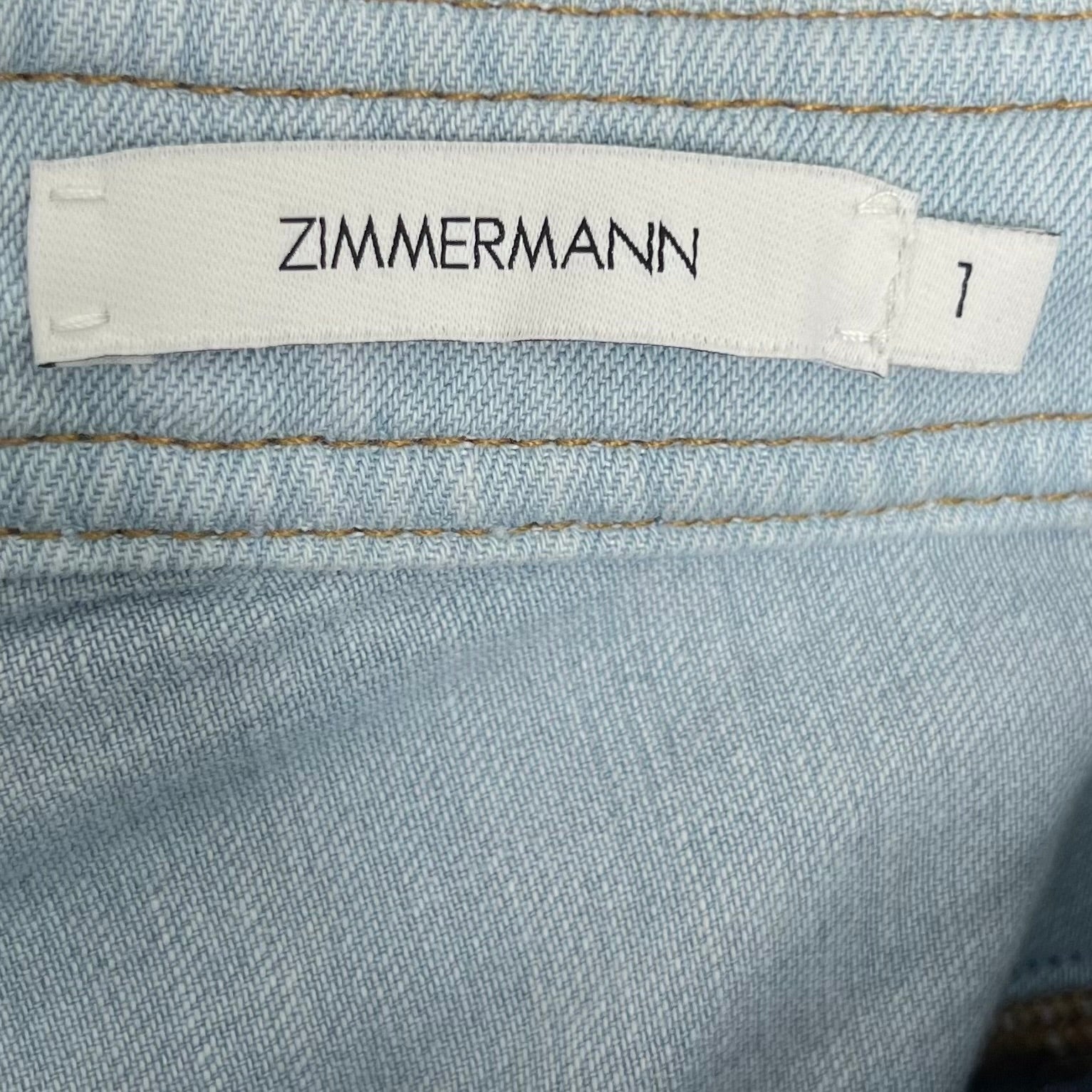 ZIMMERMANN - Blue denim midi long skirt