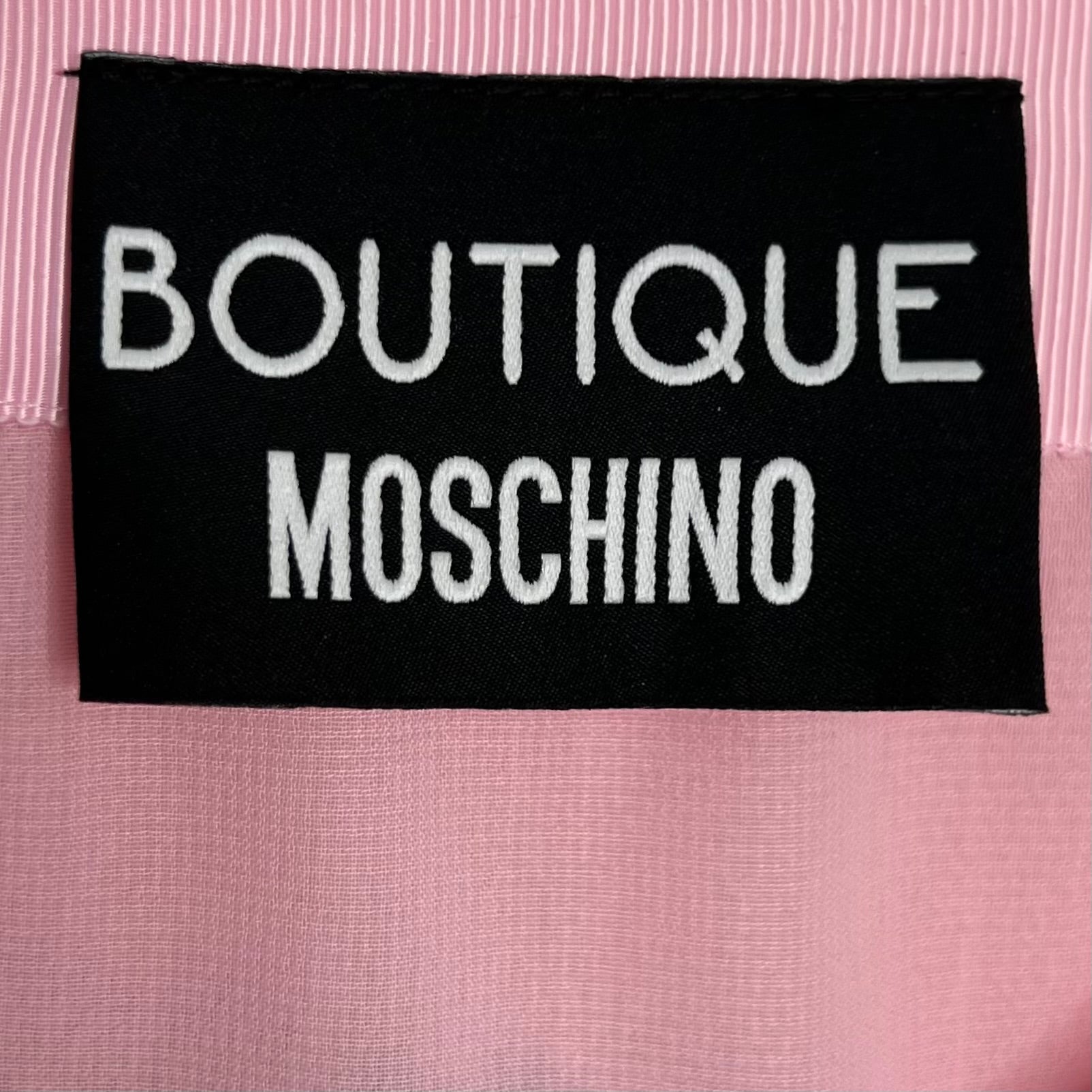 MOSCHINO - Pink & Blue pleated cityscape skirt