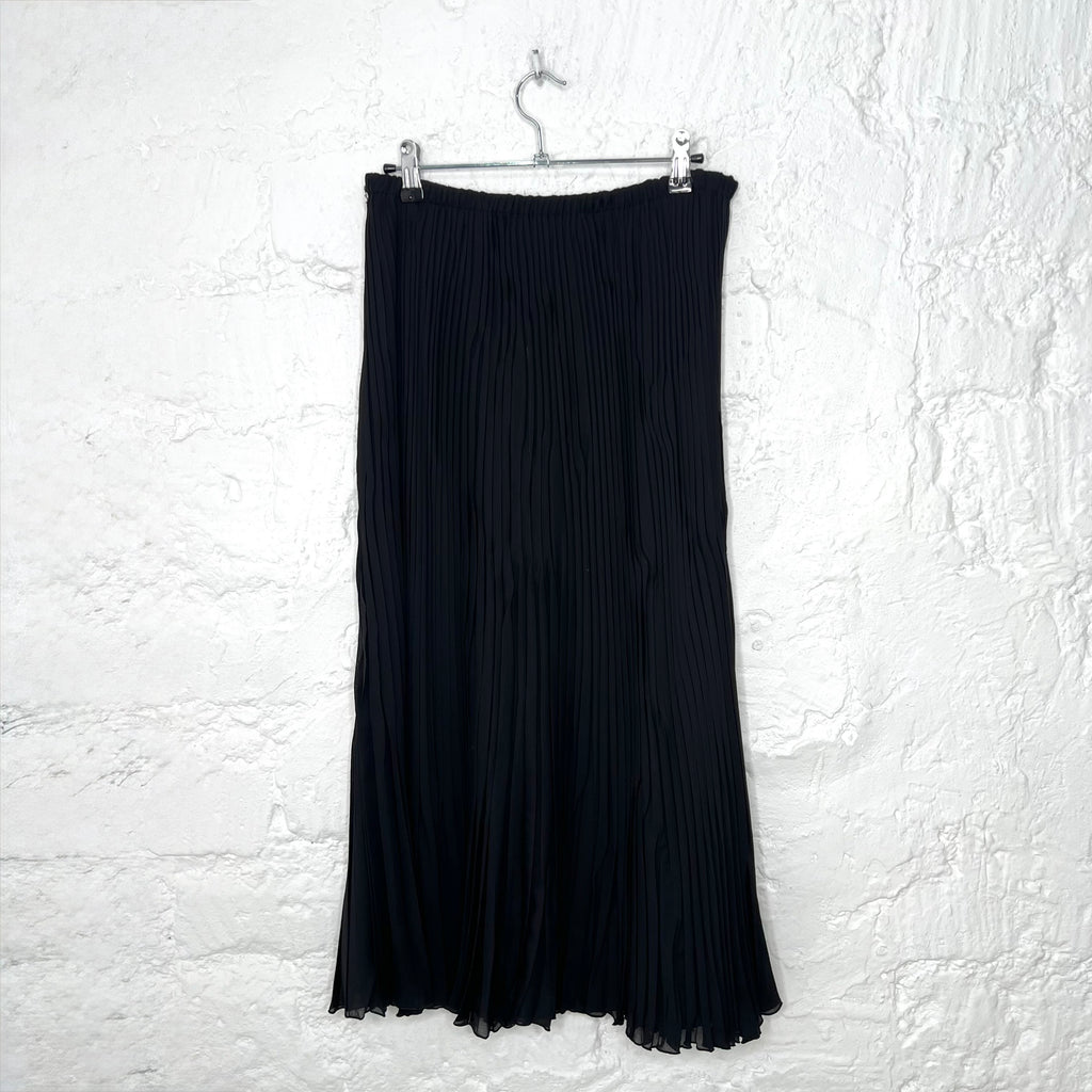 GUCCI - Black pleated maxi skirt