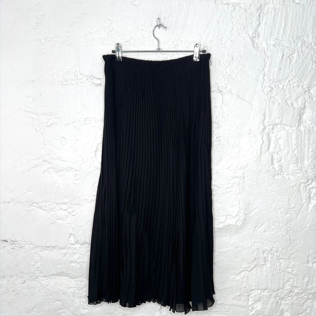 GUCCI - Black pleated maxi skirt