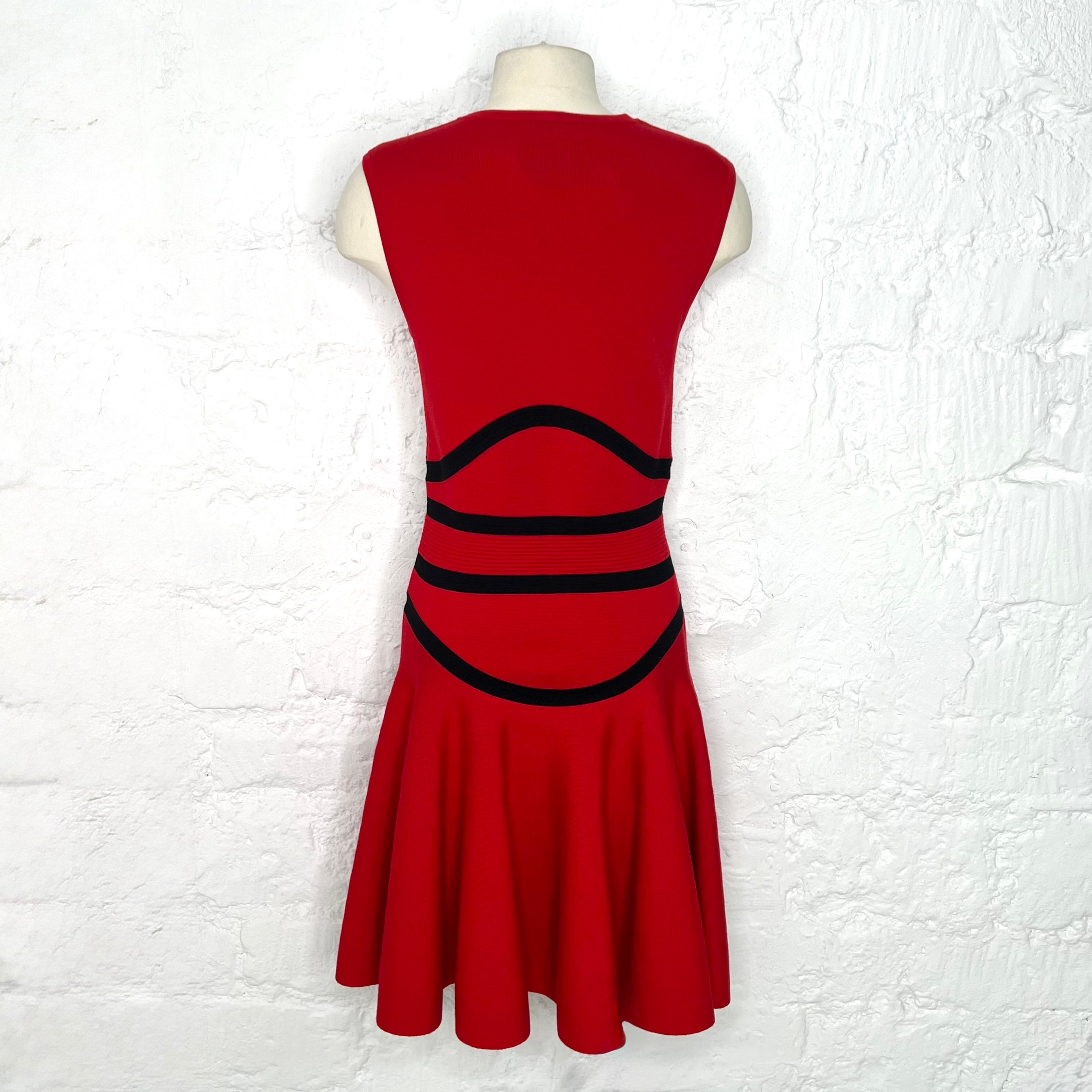ALEXANDER MCQUEEN - Red check-pattern dress