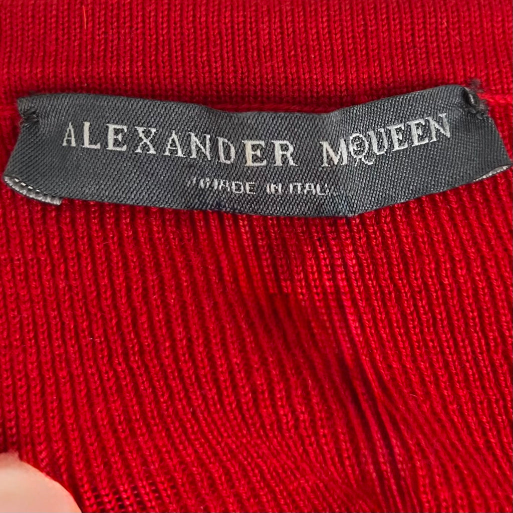 ALEXANDER MCQUEEN - Red check-pattern dress