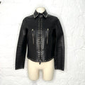 VALENTINO - Black studded leather jacket