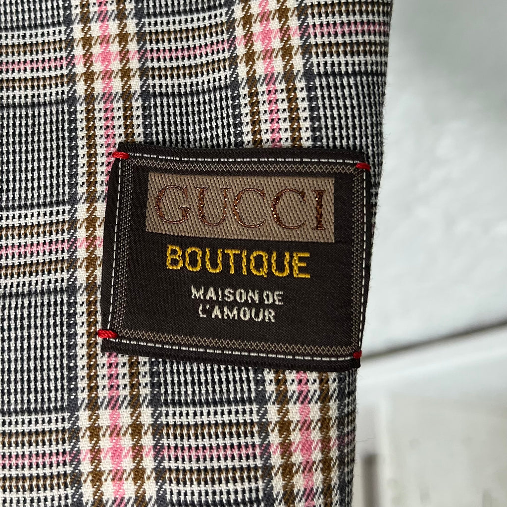 GUCCI - Pink & Grey Prince of Wales check jacket