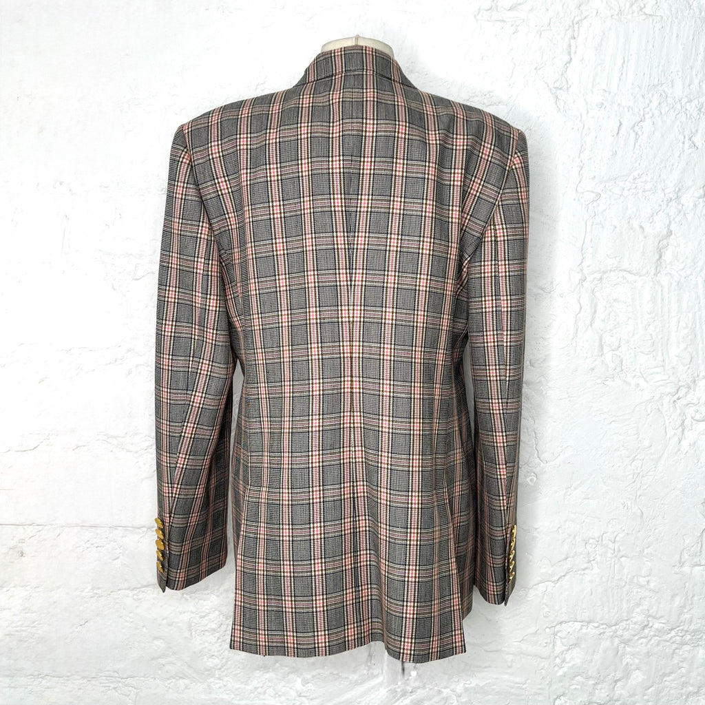 GUCCI - Pink & Grey Prince of Wales check jacket