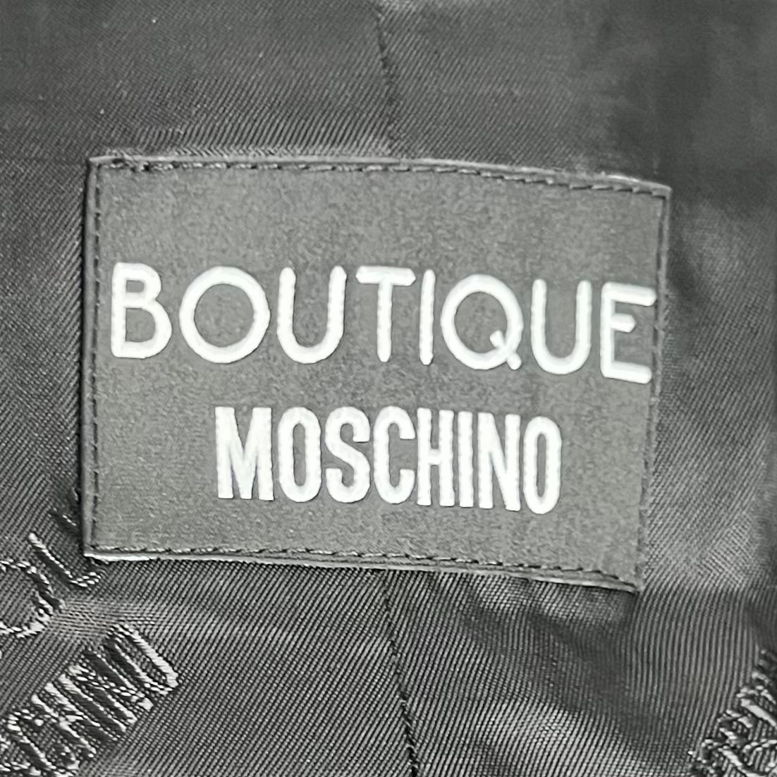 MOSCHINO - Block crepe & leather single breasted blazer