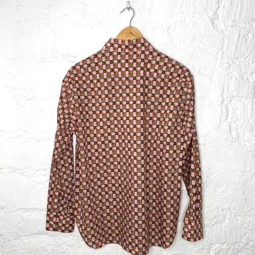 BURBERRY - Multicolor logo check pattern shirt