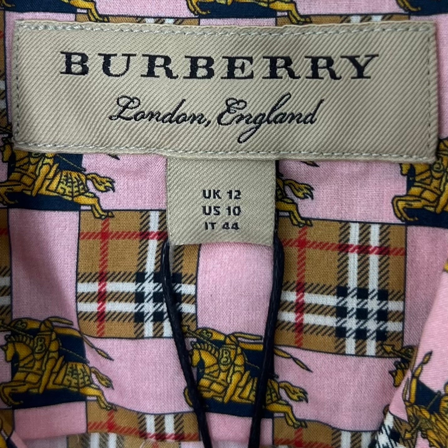BURBERRY - Multicolor logo check pattern shirt
