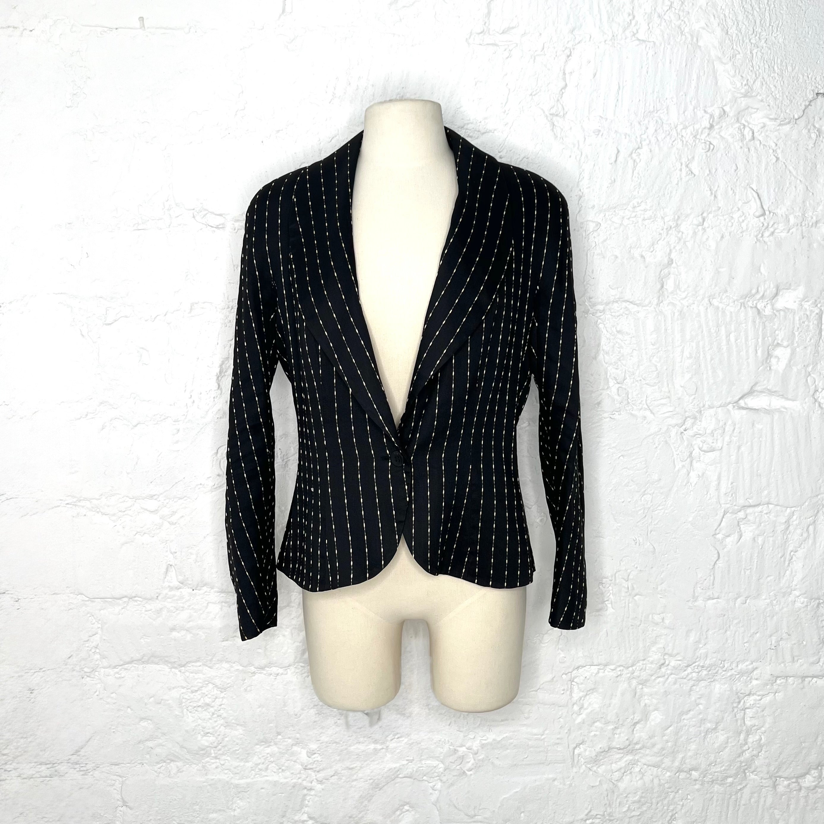 CHRISTIAN DIOR - Black dotted strippes blazer