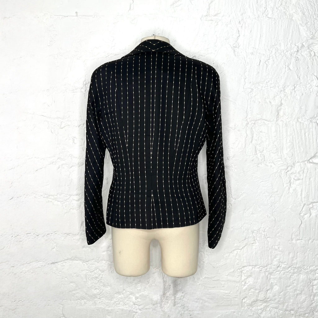 CHRISTIAN DIOR - Black dotted strippes blazer