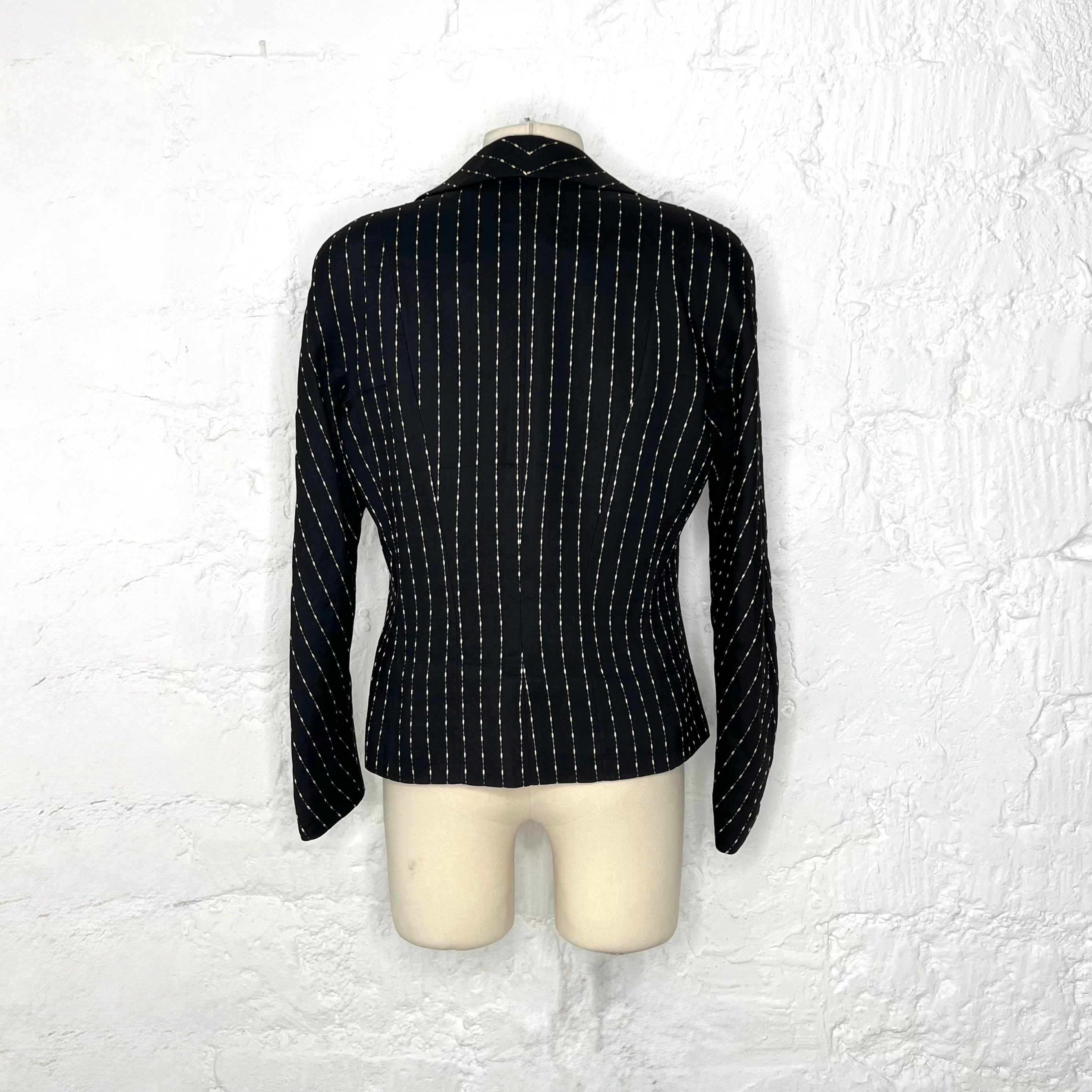 CHRISTIAN DIOR - Black dotted strippes blazer