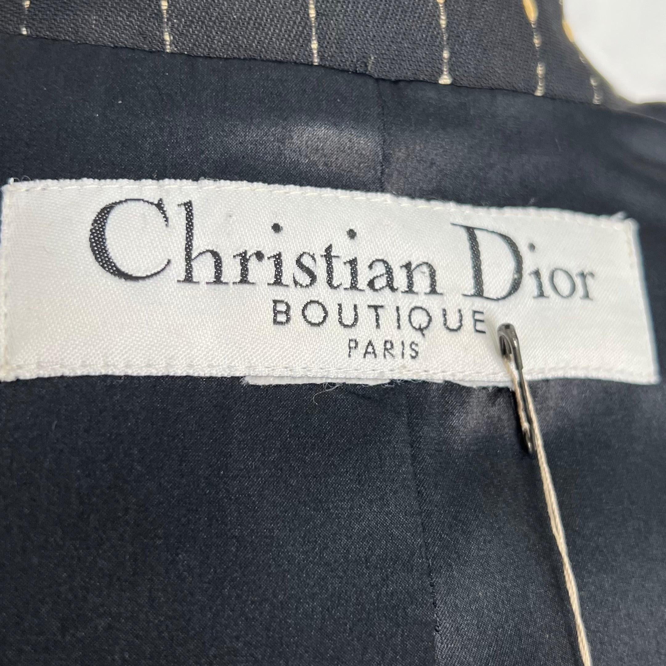 CHRISTIAN DIOR - Black dotted strippes blazer