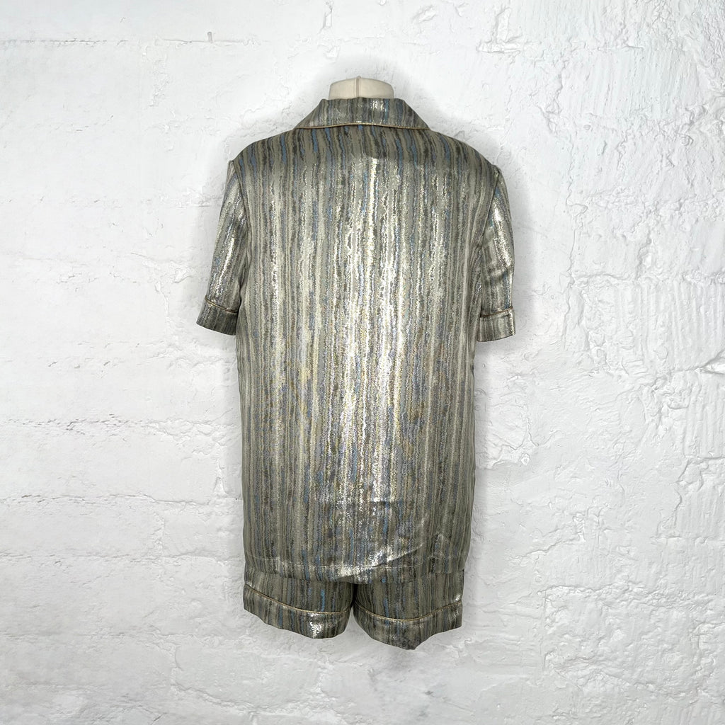 CHRISTIAN DIOR - Blue sand lurex pyjama