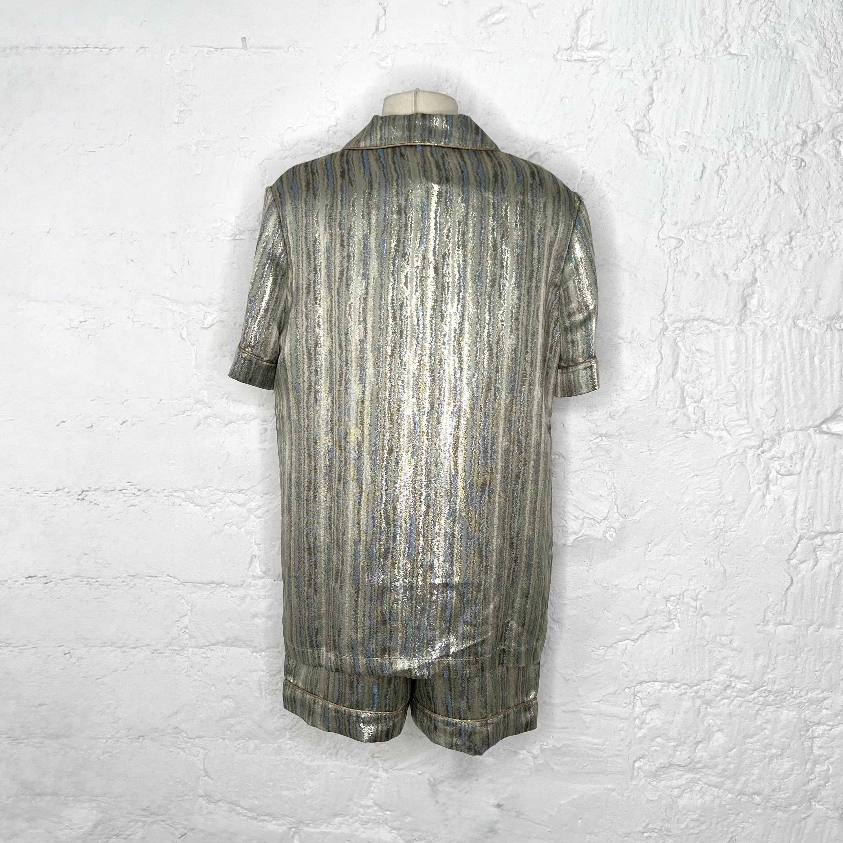 CHRISTIAN DIOR - Blue sand lurex pyjama