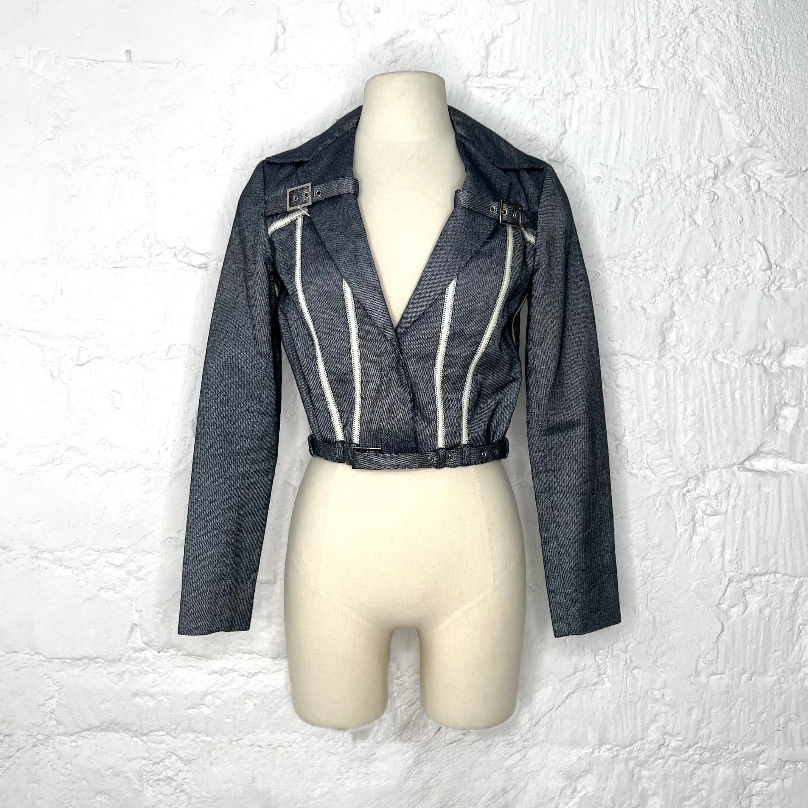 CHRISTIAN DIOR - Blue denim with white stripes jacket