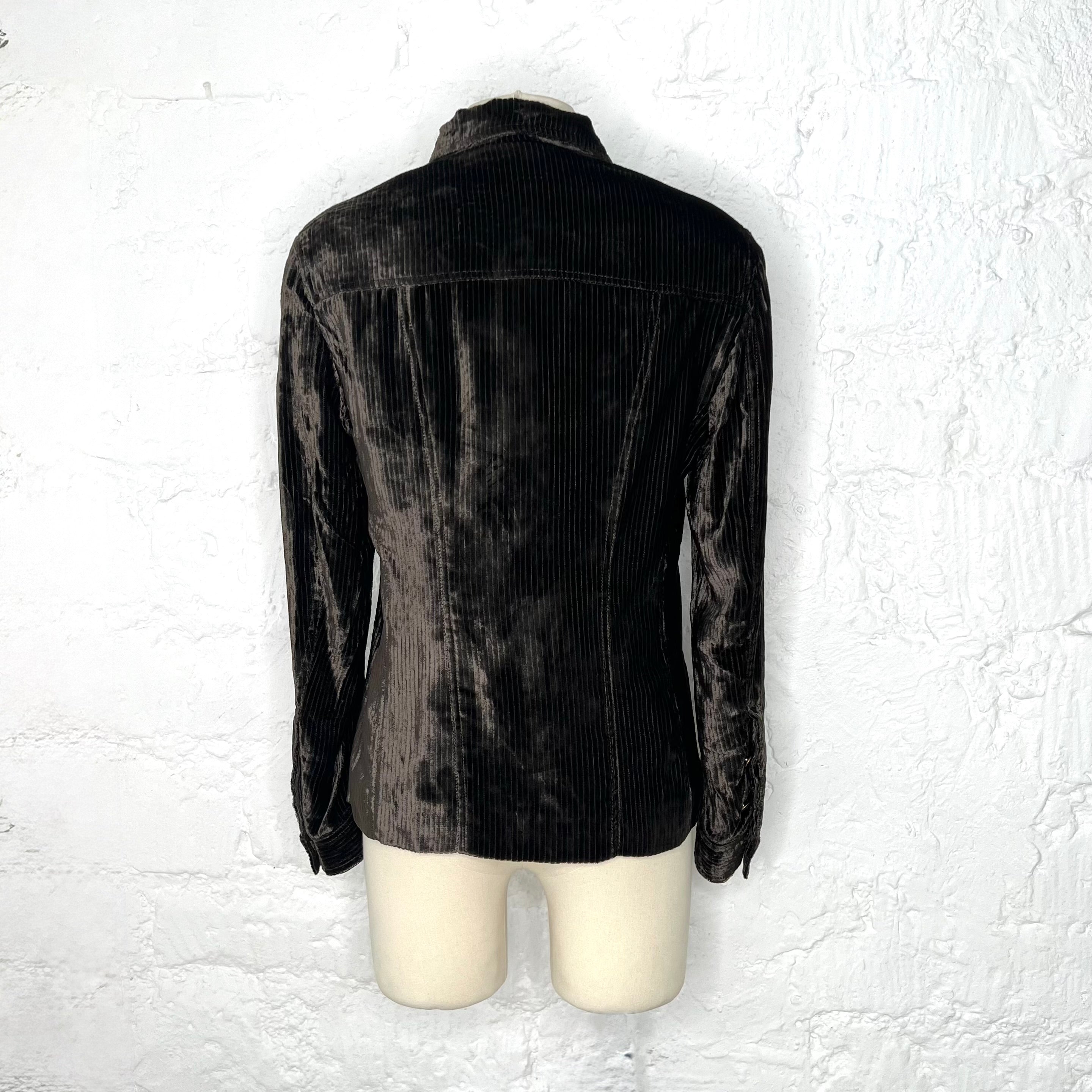 CHRISTIAN DIOR - Brown velvet worker jacket