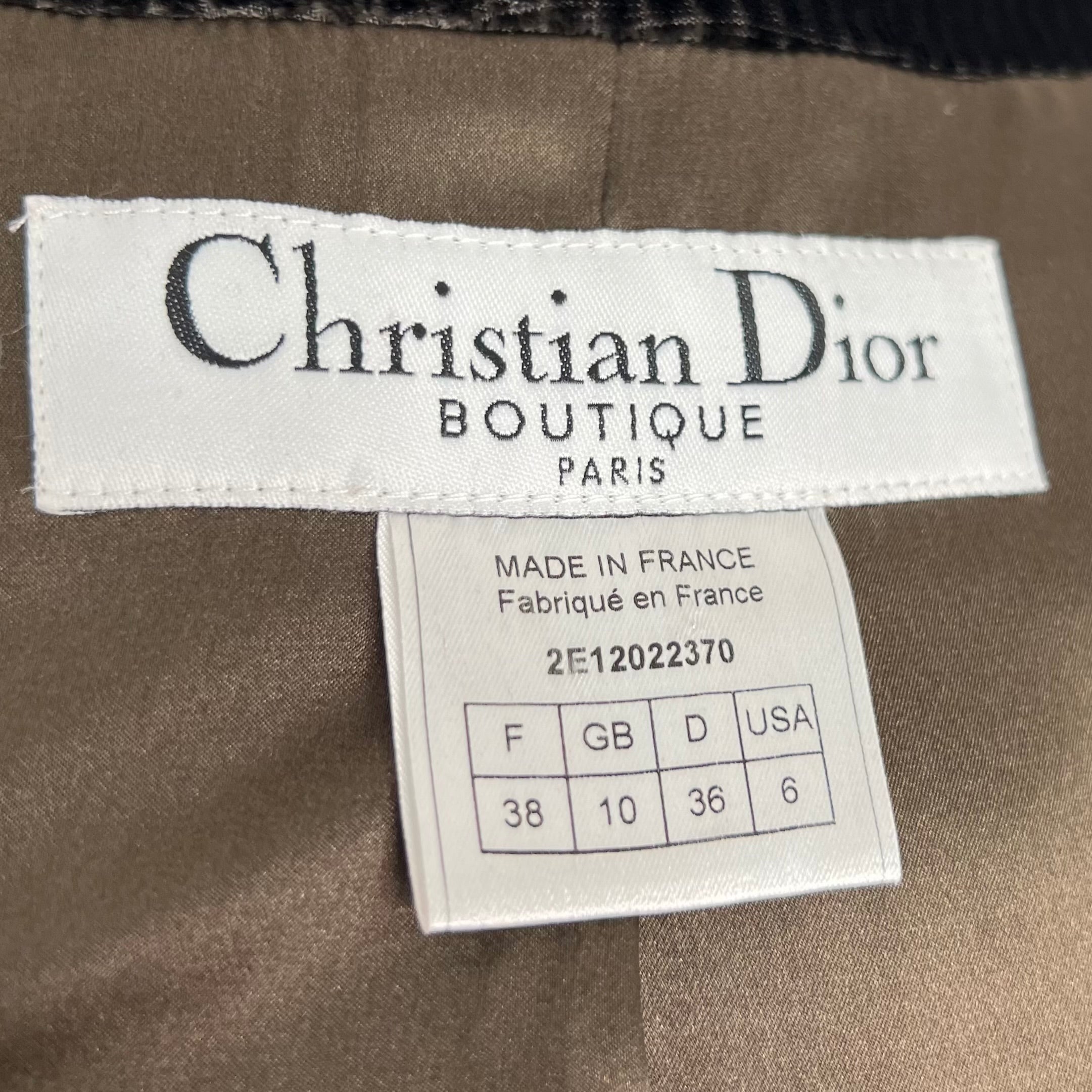 CHRISTIAN DIOR - Brown velvet worker jacket