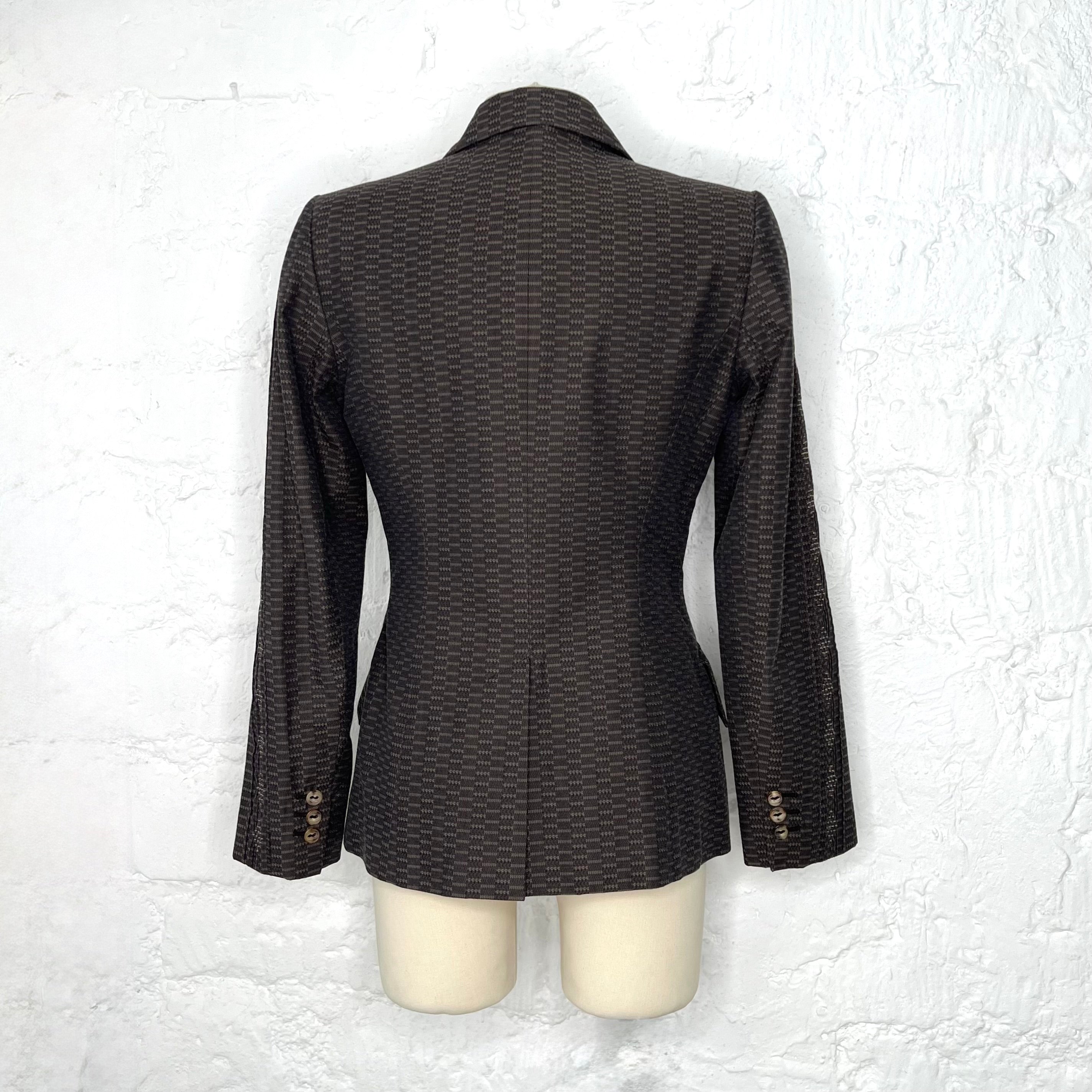 CHRISTIAN DIOR - Brown embroidered blazer