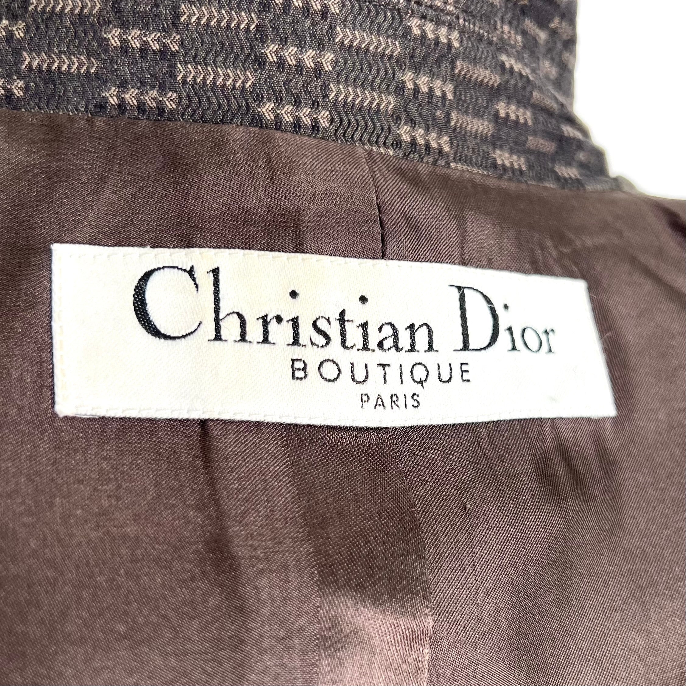 CHRISTIAN DIOR - Brown embroidered blazer