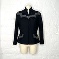CHRISTIAN DIOR - Black with white embroidery jacket