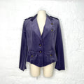 YVES SAINT LAURENT - Purple velvet military jacket