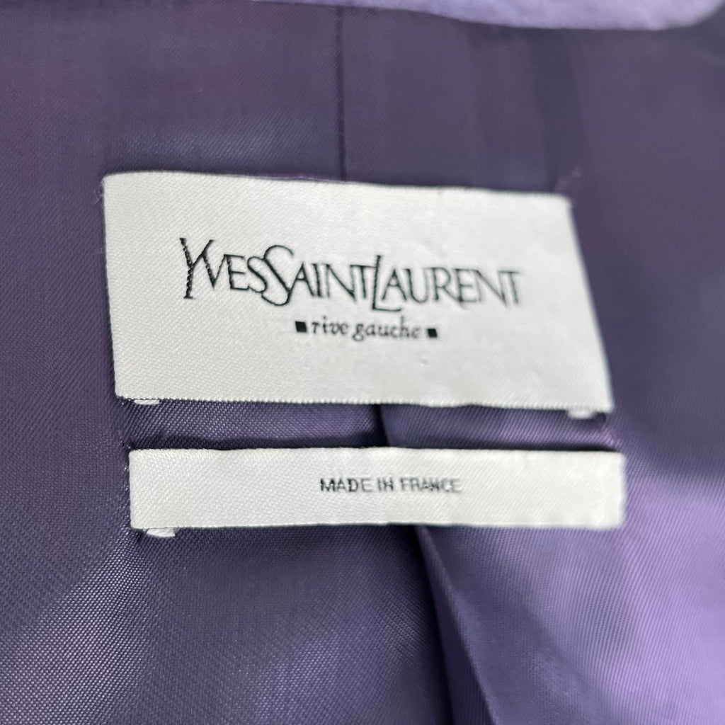YVES SAINT LAURENT - Purple velvet military jacket