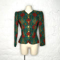 YVES SAINT LAURENT - Multicolor printed patted jacket