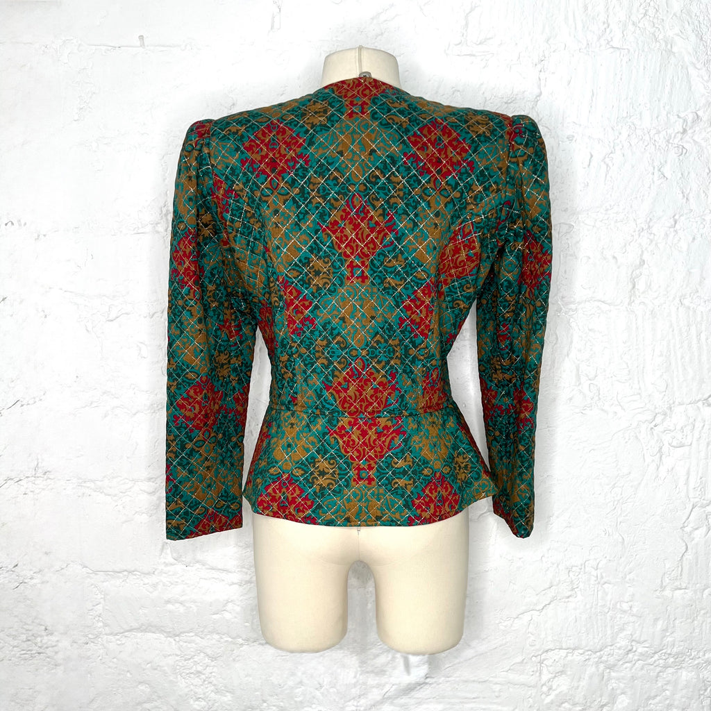 YVES SAINT LAURENT - Multicolor printed patted jacket