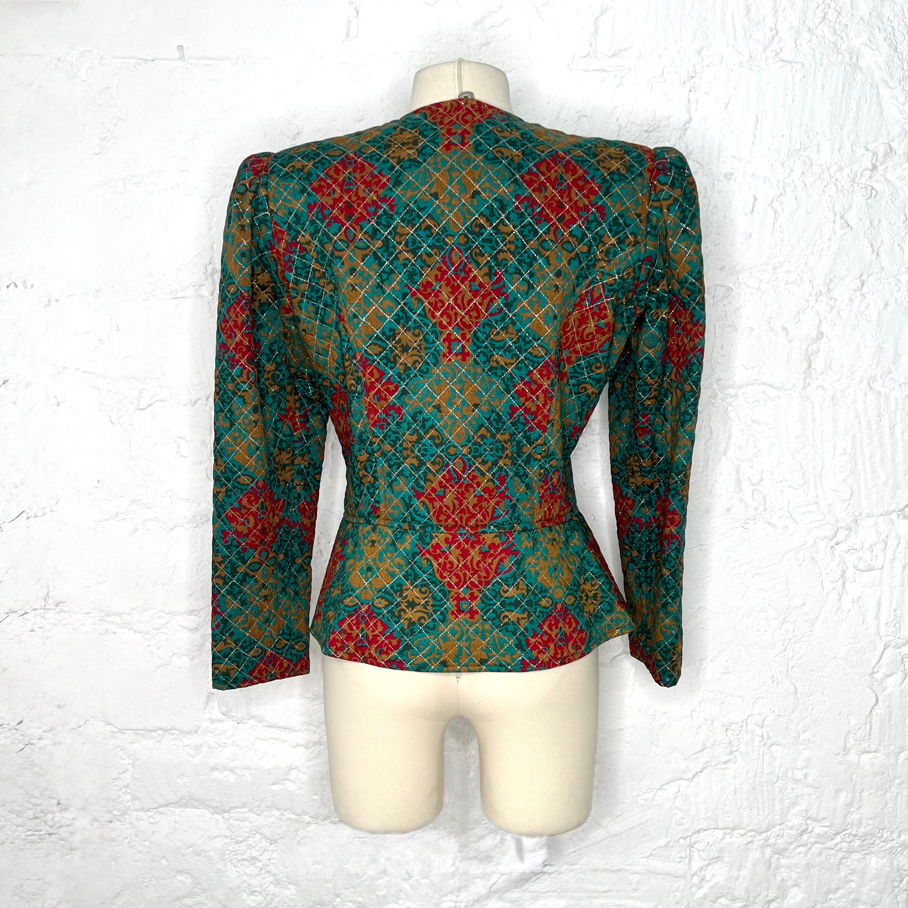 YVES SAINT LAURENT - Multicolor printed patted jacket