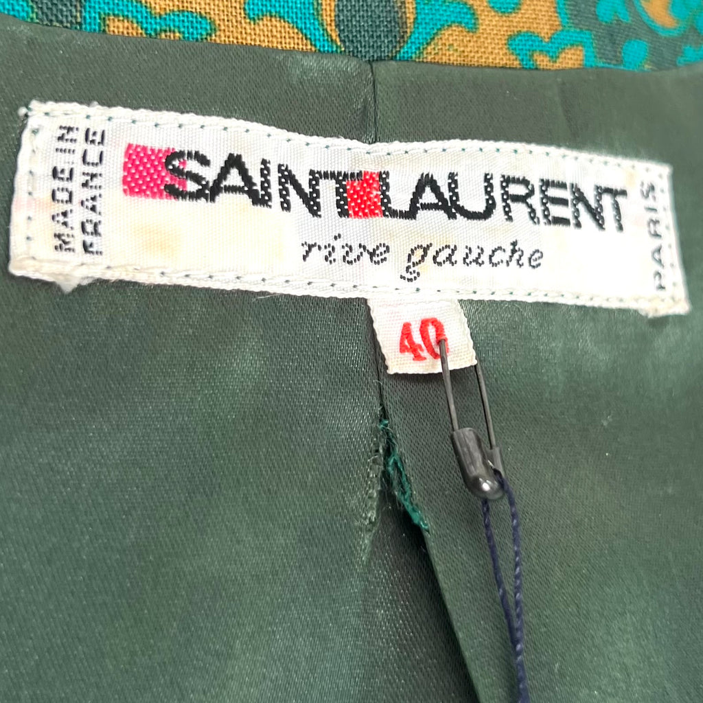 YVES SAINT LAURENT - Multicolor printed patted jacket