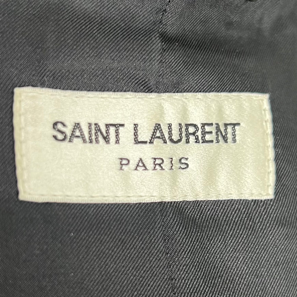 YVES SAINT LAURENT - Black lace up textured dress shirt