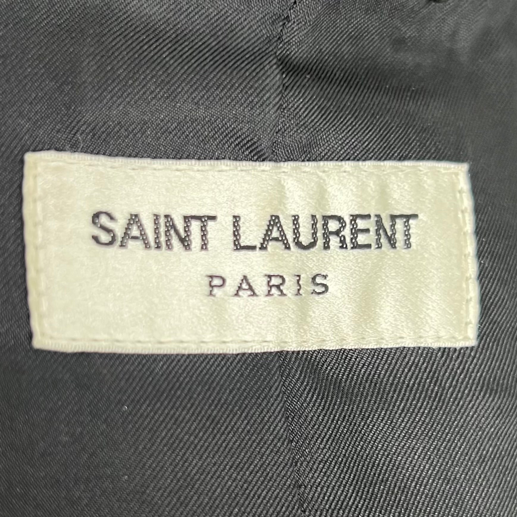 YVES SAINT LAURENT - Black lace up textured dress shirt