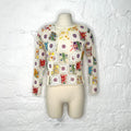 MOSCHINO - Multicolor crochet flower cardigan and top set