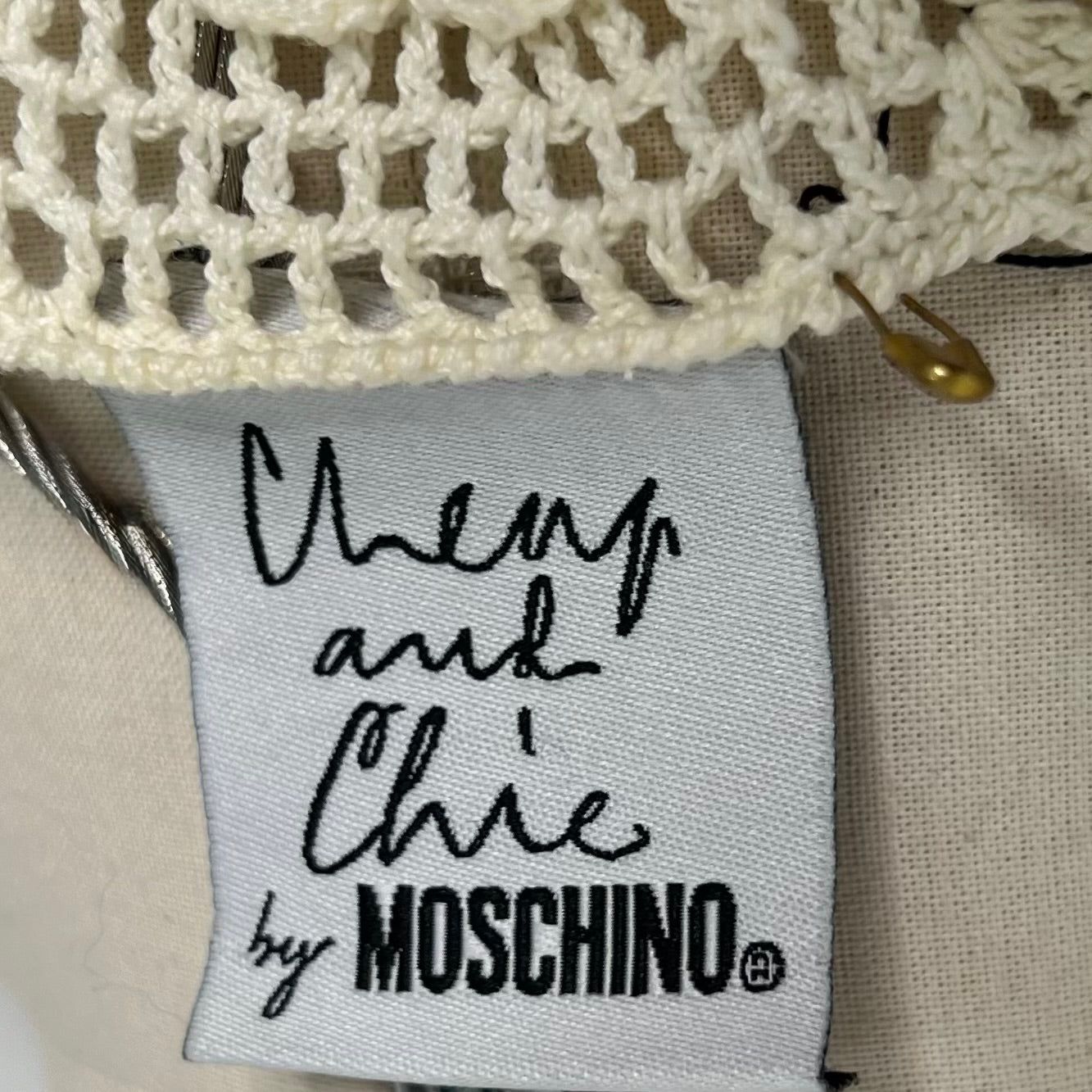 MOSCHINO - Multicolor crochet flower cardigan and top set
