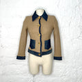DOLCE & GABANNA - Beige and denim tweed jacket