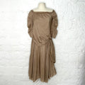 LOUIS VUITTON - Beige sand drapped dress