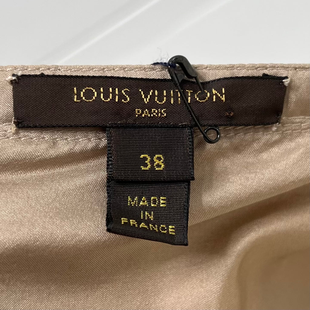 LOUIS VUITTON - Beige sand drapped dress
