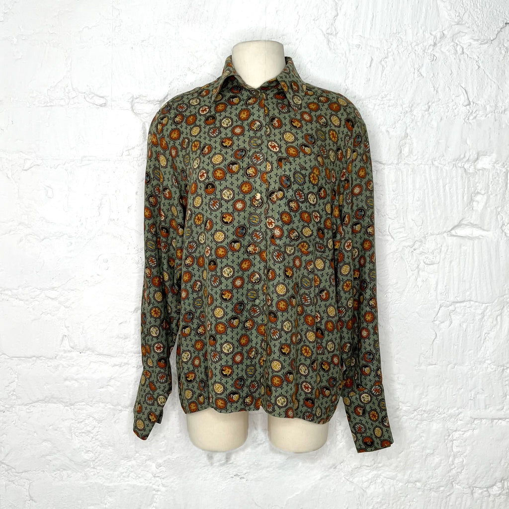 JEAN PAUL GAULTIER - Multicolor abstract pattern printed shirt
