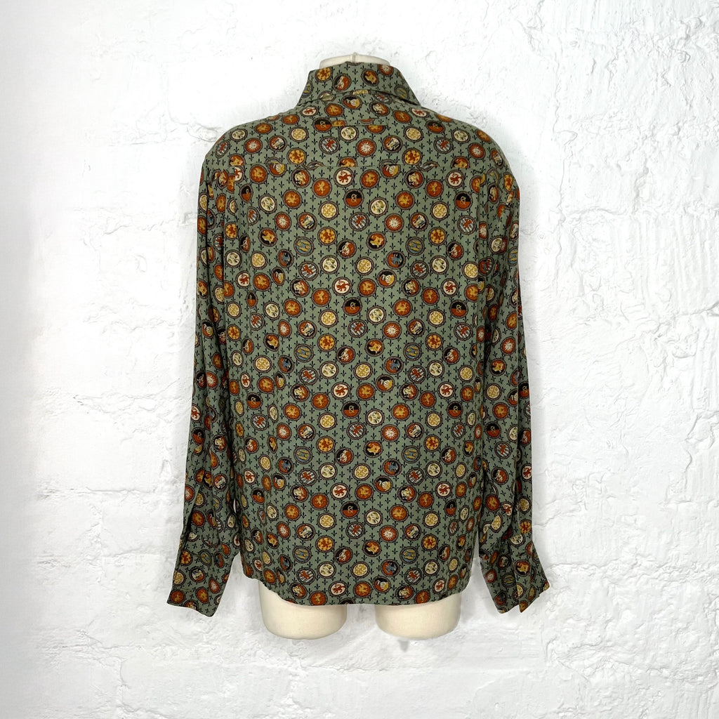 JEAN PAUL GAULTIER - Multicolor abstract pattern printed shirt