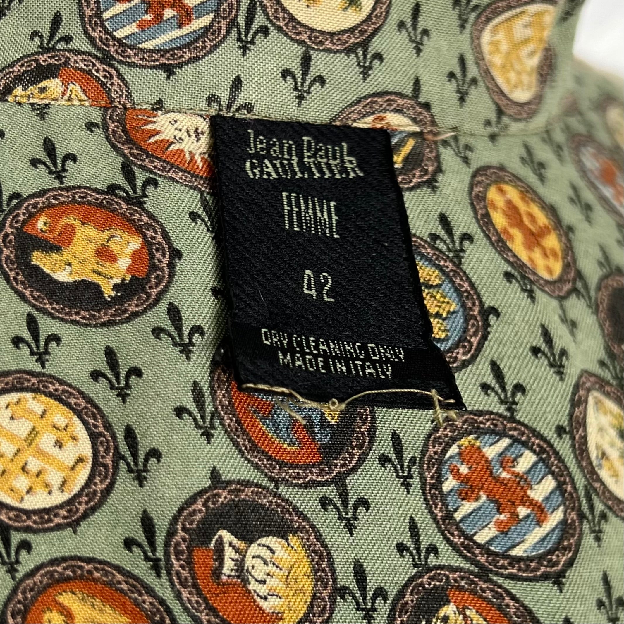 JEAN PAUL GAULTIER - Multicolor abstract pattern printed shirt