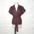 DOLCE & GABANNA - Burgundy 70's style printed shirt