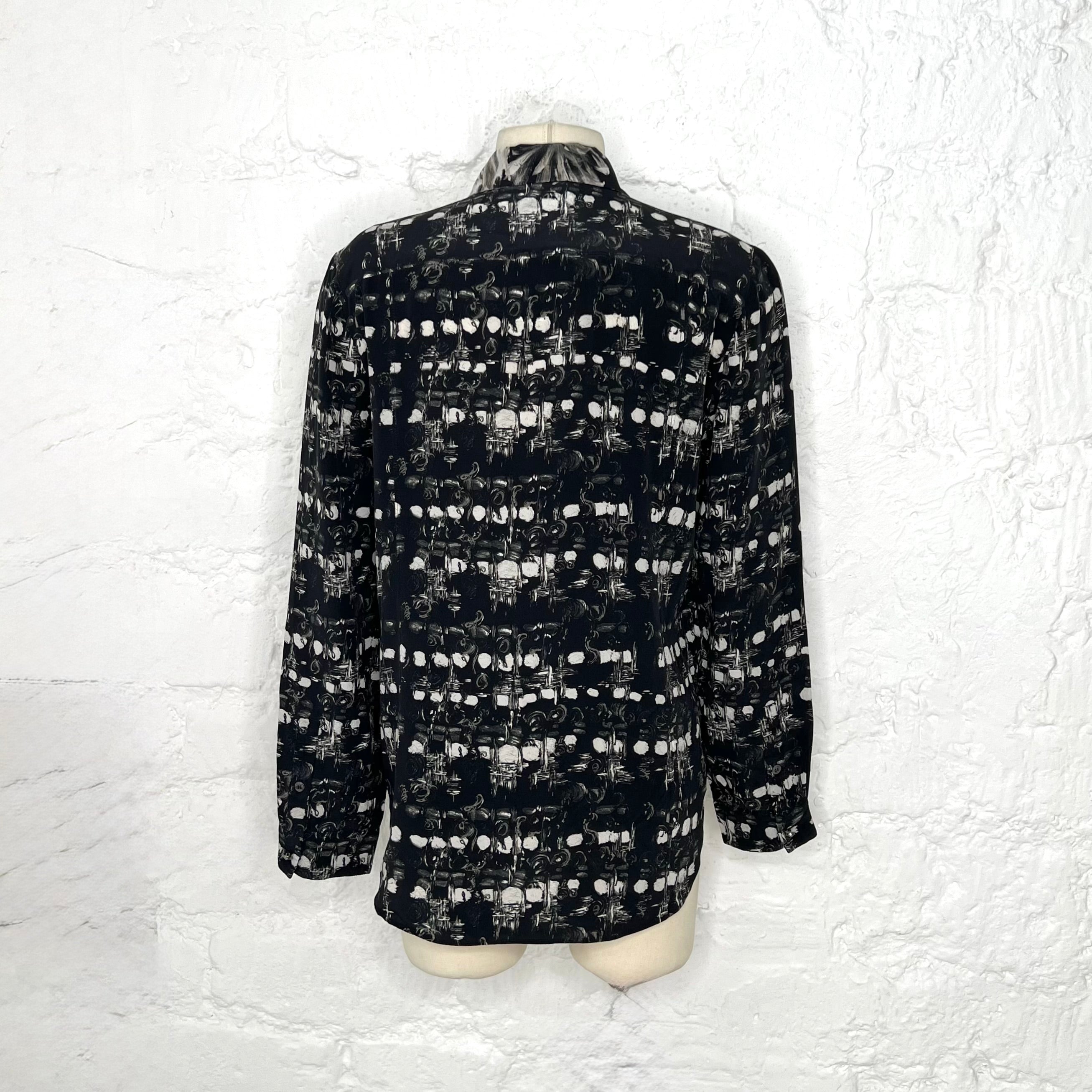 ROBERTO CAVALLI - Black pleat panel printed shirt