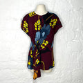 MARNI - Burgundy floral printed top