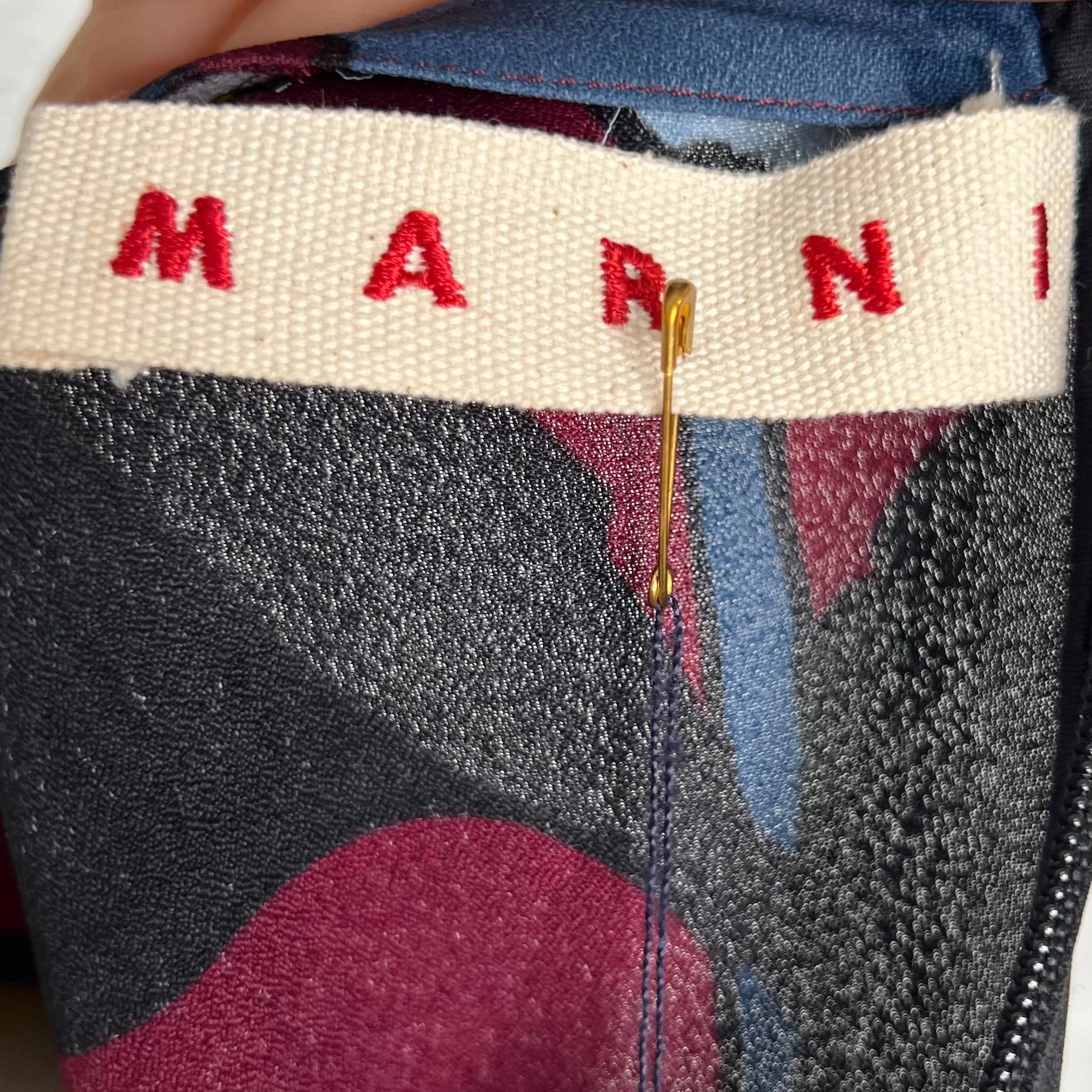 MARNI - Burgundy floral printed top