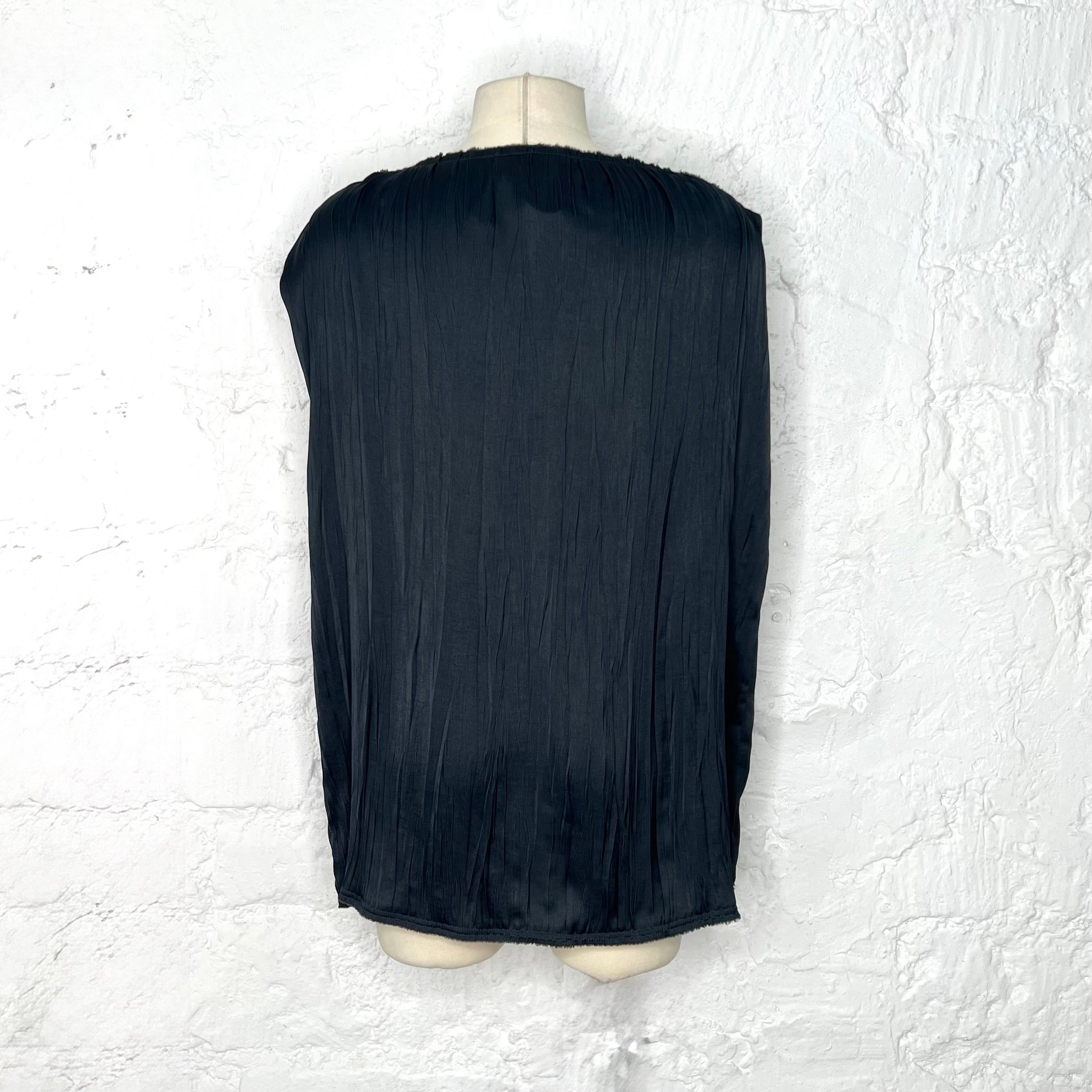 LANVIN - Navy pleated top