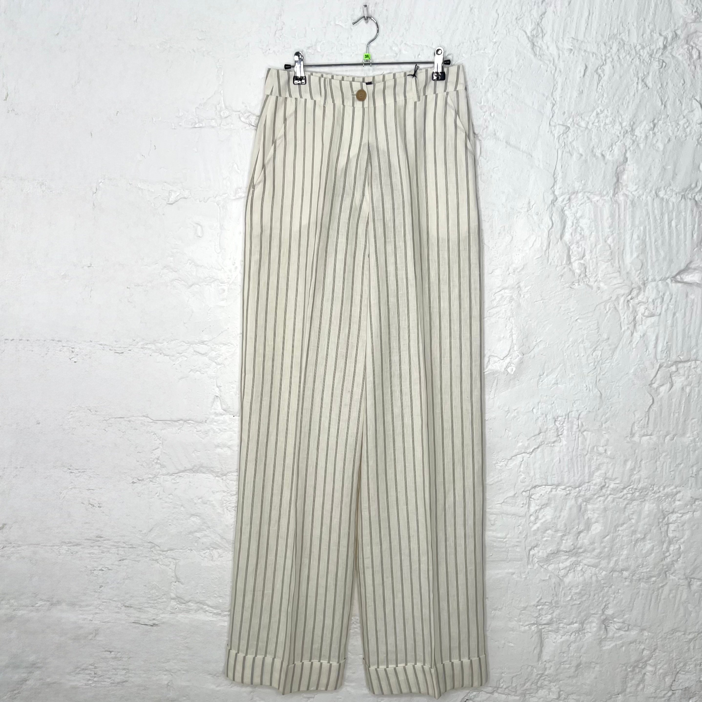 JEAN PAUL GAULTIER - Cream pinstripe trousers