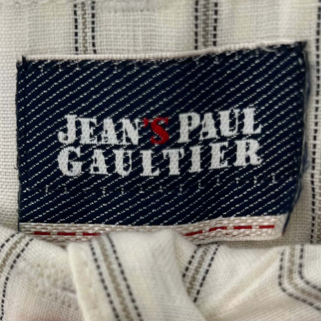 JEAN PAUL GAULTIER - Cream pinstripe trousers